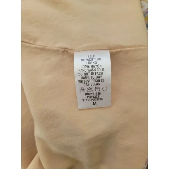 STORIA Floral Puff Sleeve Midi Dress With Back Tie & Tiered Skirt Women's Sz M - Picture 7 of 8